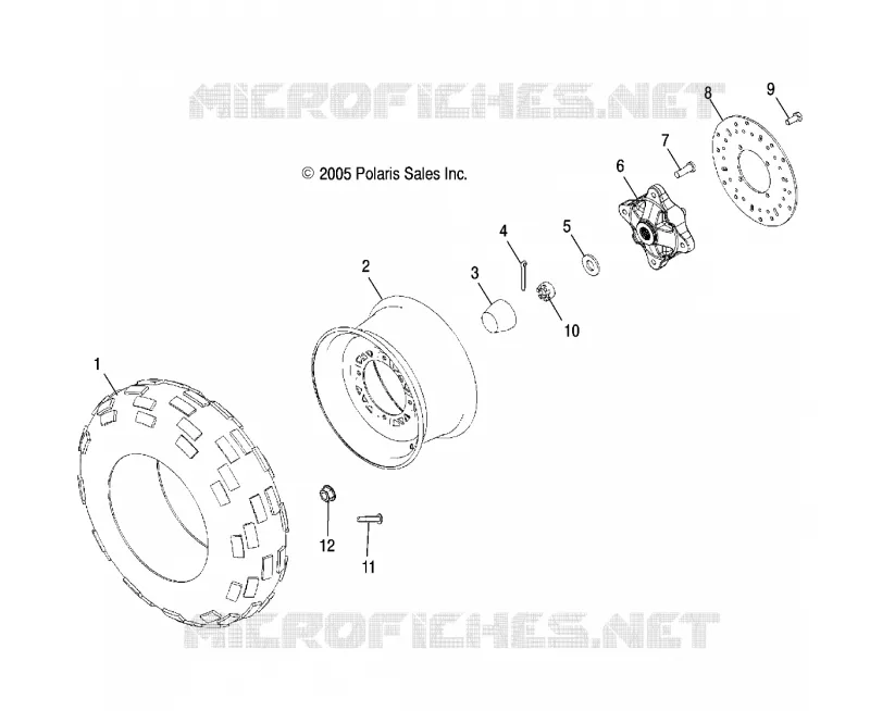 RUEDAS, FRONT TIRE AND BRAKE DISC