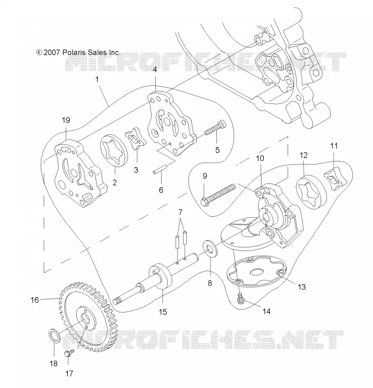 MOTOR, OIL SYSTEM and BOMBA DE ACEITE
