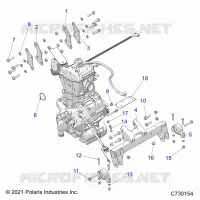 ENGINE, TRANSMISIÃ“N MOUNTING & LONG BLOCK- R23MAU57B4/B9 (C730154)