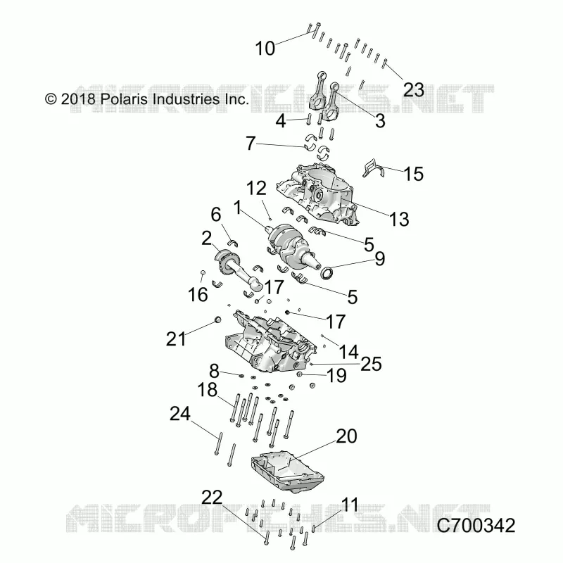 ENGINE, CRANKCASE AND CIGUEÑAL