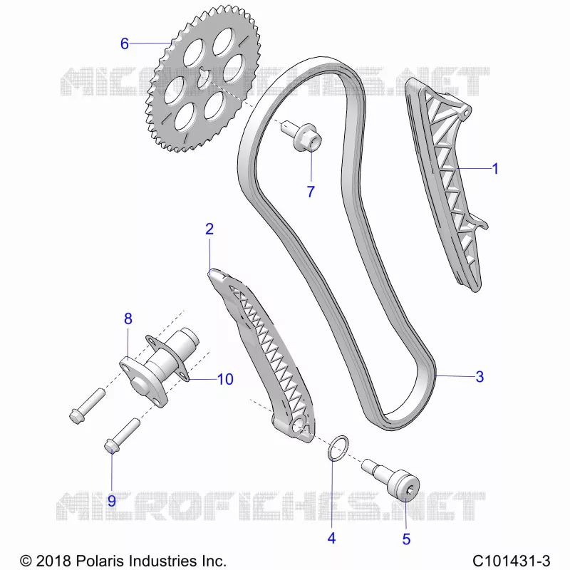 LA CADENA DE LEVAS AND TENSIONER