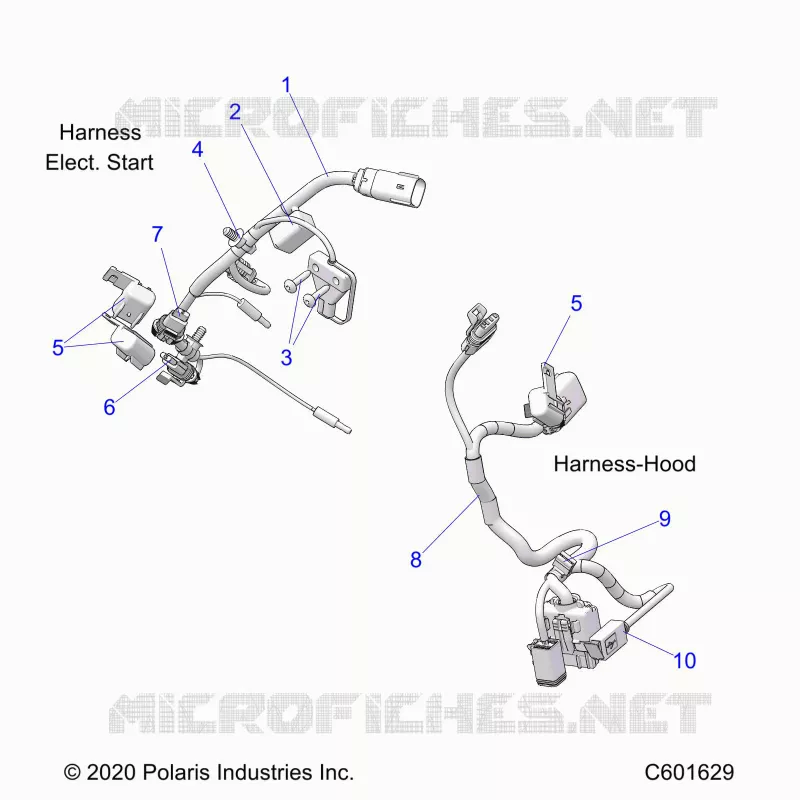 ELECTRICA, WIRE HARNESS, HOOD, ELEC. START