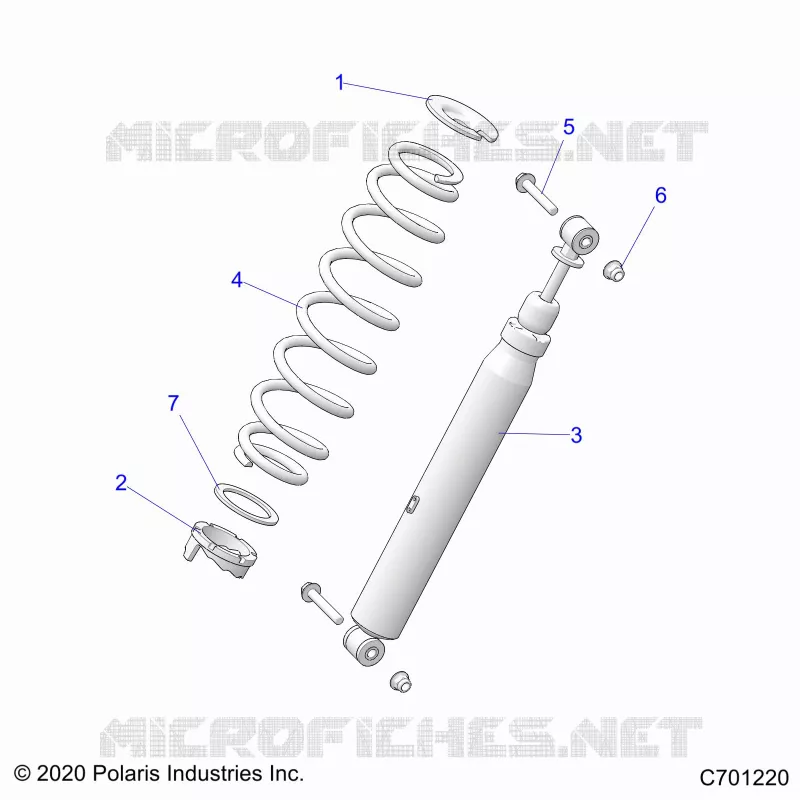 SUSPENSION, REAR MONTAJE DE DESCARGA
