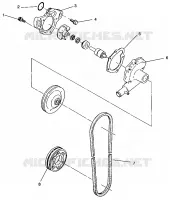 BOMBA DE AGUA 500 CARB 0962764, 500 CARB SKS 0962564,  EUROPEAN 500 CARB SKS E (4931873187C013)