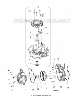 MOTOR, STATOR COVER AND VOLANTE