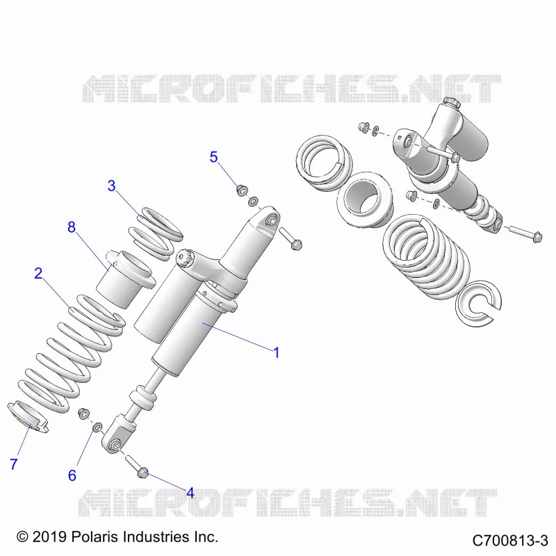 SUSPENSION, REAR MONTAJE DE DESCARGA