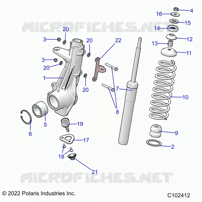 SUSPENSION, PUNTAL DELANTERO