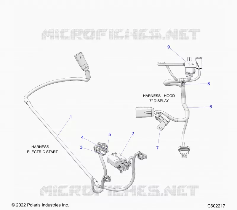 ELECTRICA, WIRE HARNESS, HOOD, ELECTRIC START