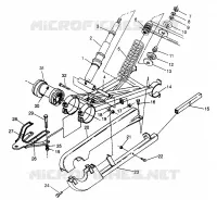 Trasera del brazo oscilante y CHOQUE 6X6 400L