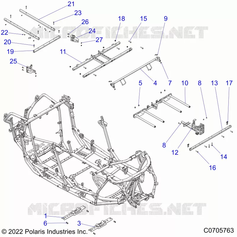 CHASSIS, MAIN FRAME AND ESQUÃD PLATES