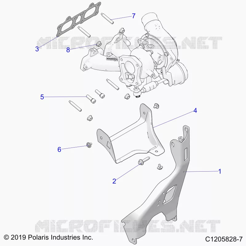 ENGINE, TURBO CHARGER MOUNTING