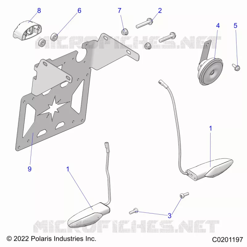 ELECTRICA, TURN SIGNALS, HORN, AND LICENSE PLATE LIGHT