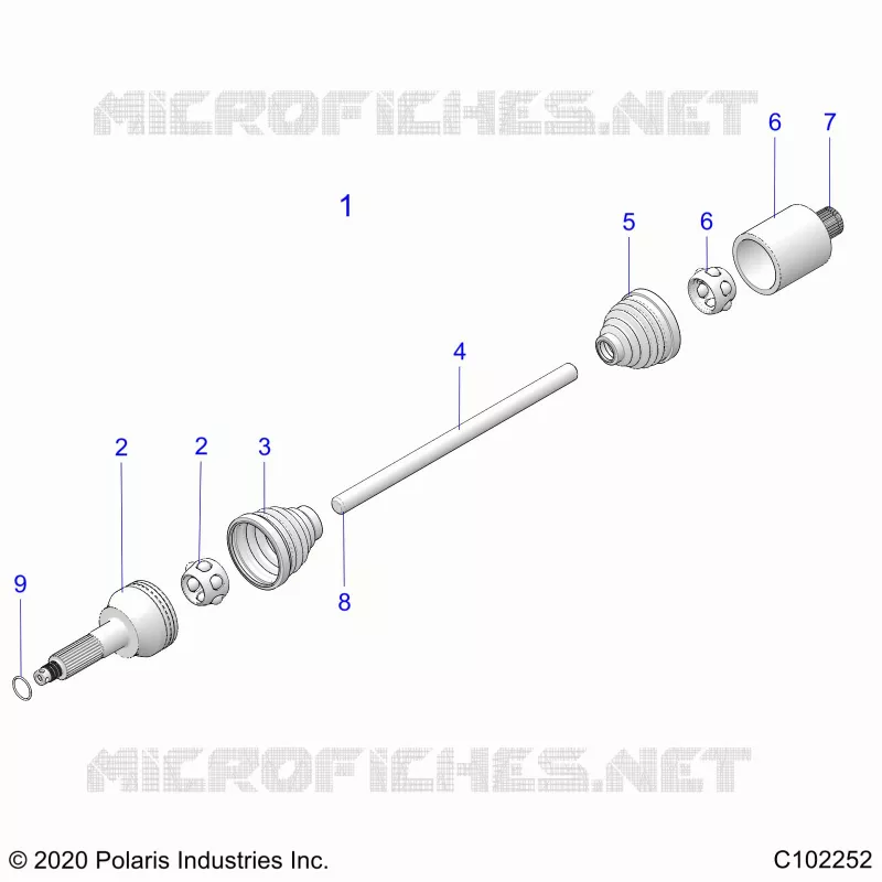 TREN, REAR DRIVE SHAFT 