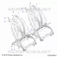 ASIENTO BELT MOUNTING, REAR