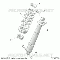 SUSPENSION, REAR MONTAJE DE DESCARGA