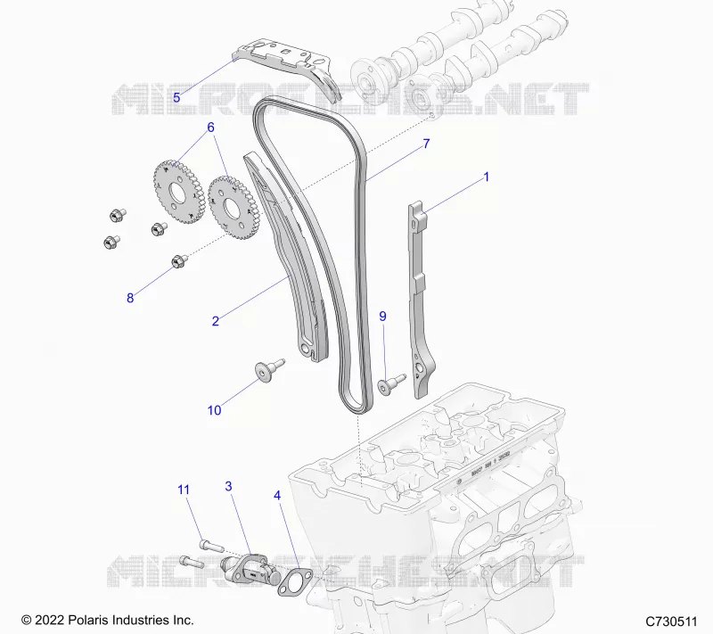 LA CADENA DE LEVAS AND TENSIONER