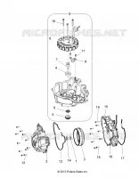 ENGINE, STATOR COVER AND FLYRUEDA