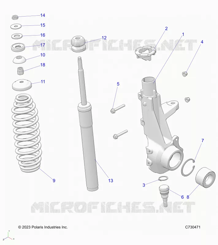 SUSPENSION, PUNTAL DELANTERO