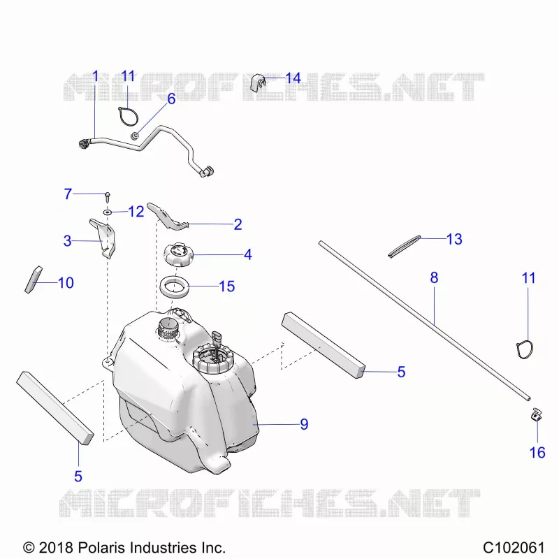 SISTEMA DE COMBUSTIBLE, FUEL TANK ASM.