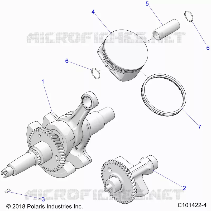 ENGINE, CIGUEÑAL, PISTON AND BALANCE SHAFT