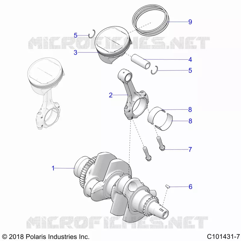 ENGINE, CIGUEÑAL AND PISTON