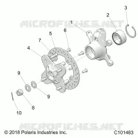 SUSPENSIÃ“N DELANTERA HUB AND STEERING KNUCKLE- A23SGS95CN/S95FN (C101483)