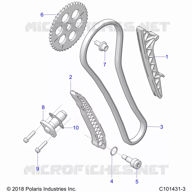 LA CADENA DE LEVAS AND TENSIONER