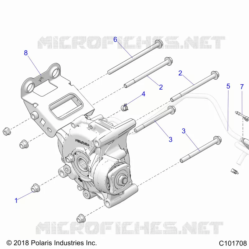 TREN, GEARCASE MOUNTING, REAR