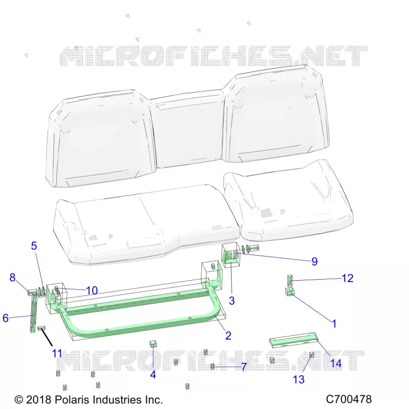 ASIENTO ASM. REAR FRAME