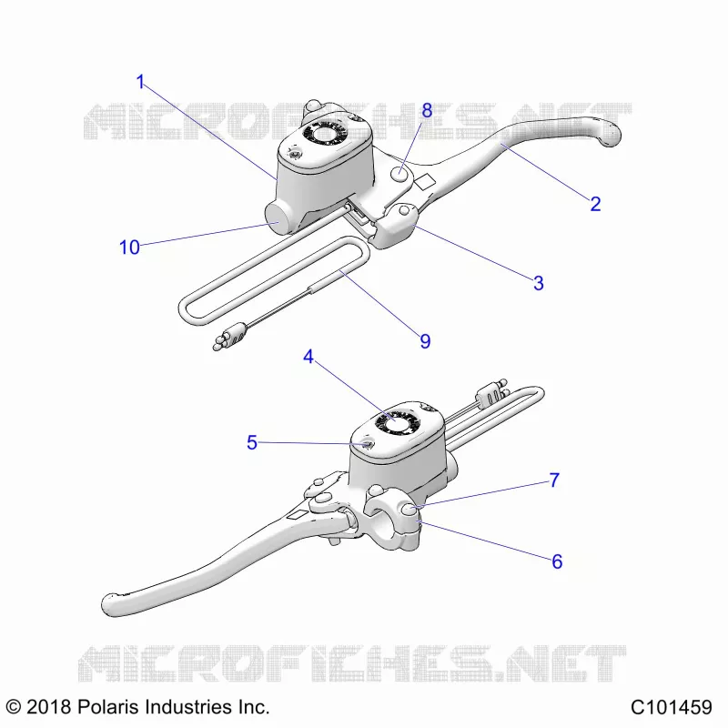 FRENO FRONTAL BRAKE LEVER AND MASTER CYLINDER