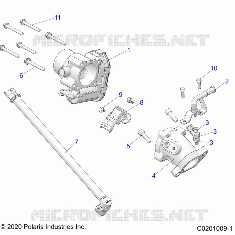 ENGINE, CUERPO DE MARIPOSA AND FUEL RAIL
