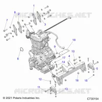 ENGINE, TRANSMISIÃ“N MOUNTING & LONG BLOCK- R23M4U57B4/B9 (C730154)