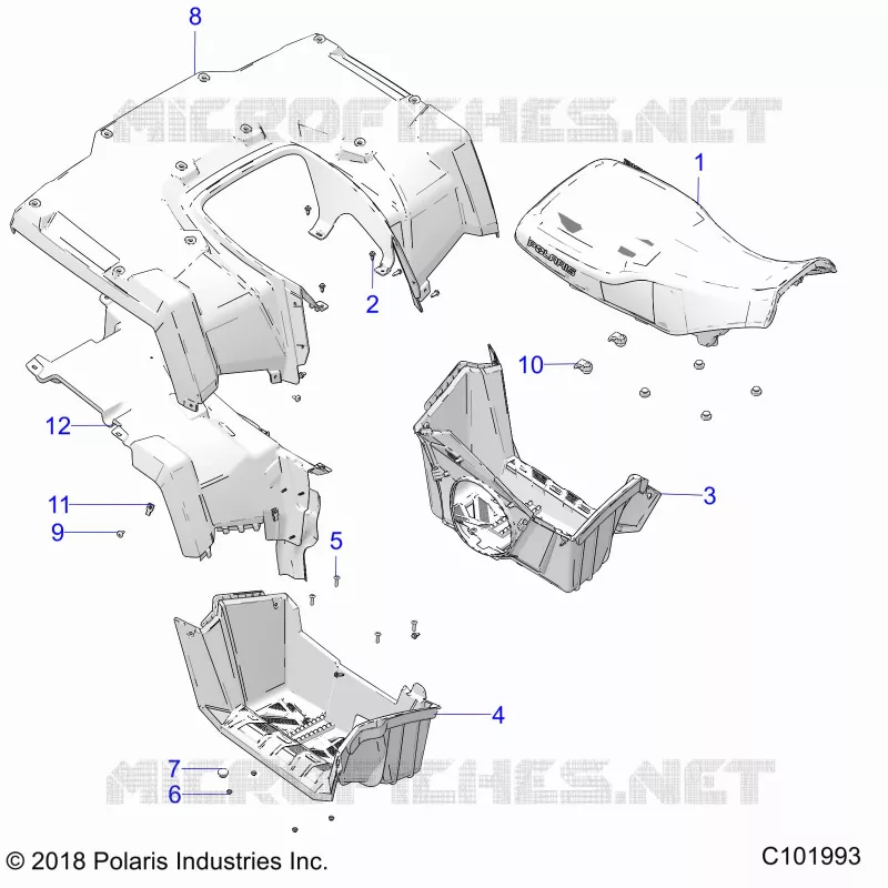 TRASERO CAB, SEAT AND FOOTWELLS
