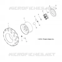 RUEDAS, FRONT TIRE AND BRAKE DISC