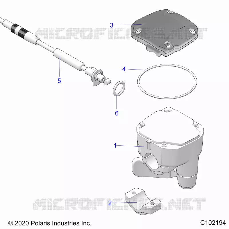 GOBIERNO, CONTROLS, THROTTLE ASM. AND CABLE