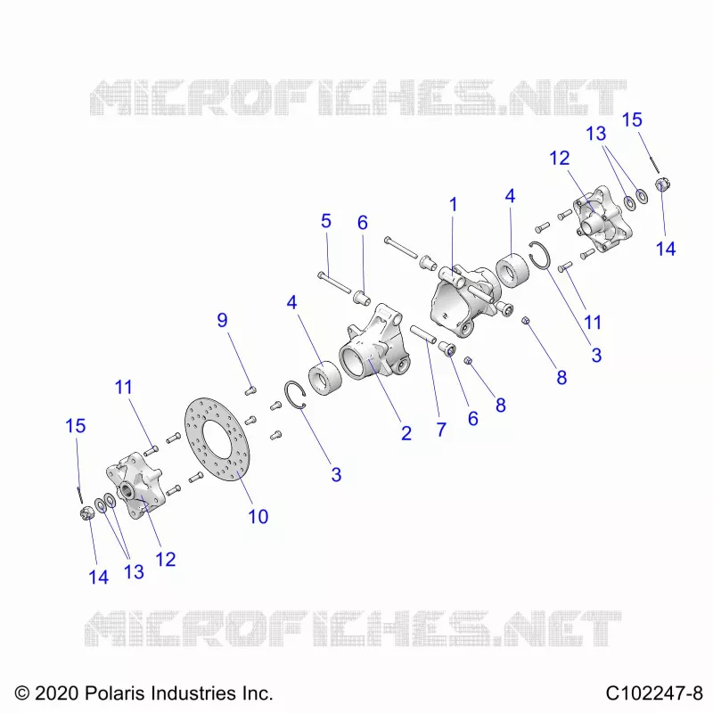 SUSPENSION TRASERA HUBS, CARRIER AND BRAKE DISC