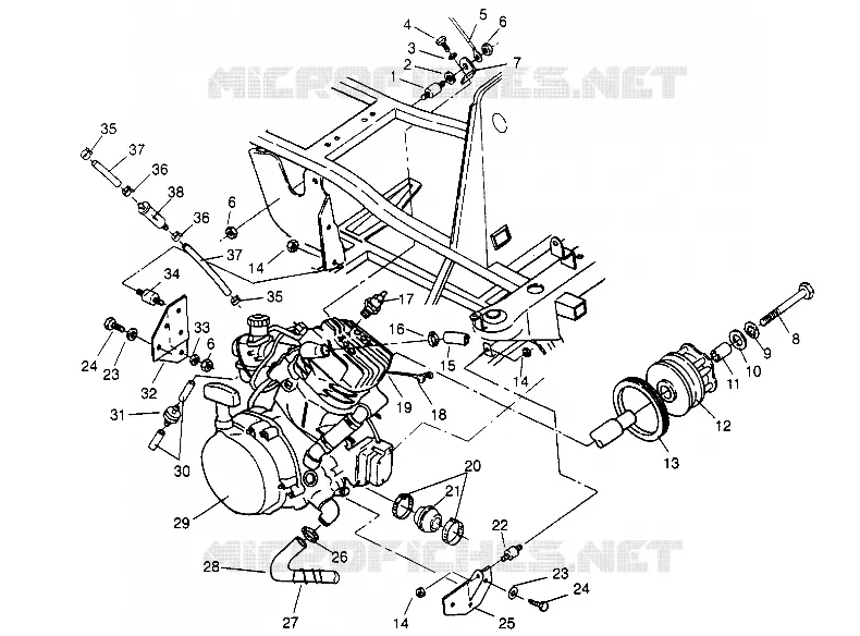 MONTAJE DEL MOTOR Sportsman 4x4 W948040 (4926842684A008)