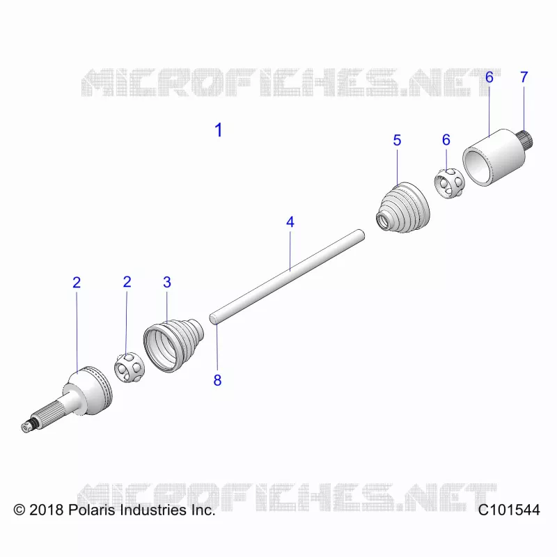 DRIVE TRAIN, TRASERO DEL EJE DE TRANSMISION