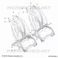 ASIENTO BELT MOUNTING, REAR, 6 POINT