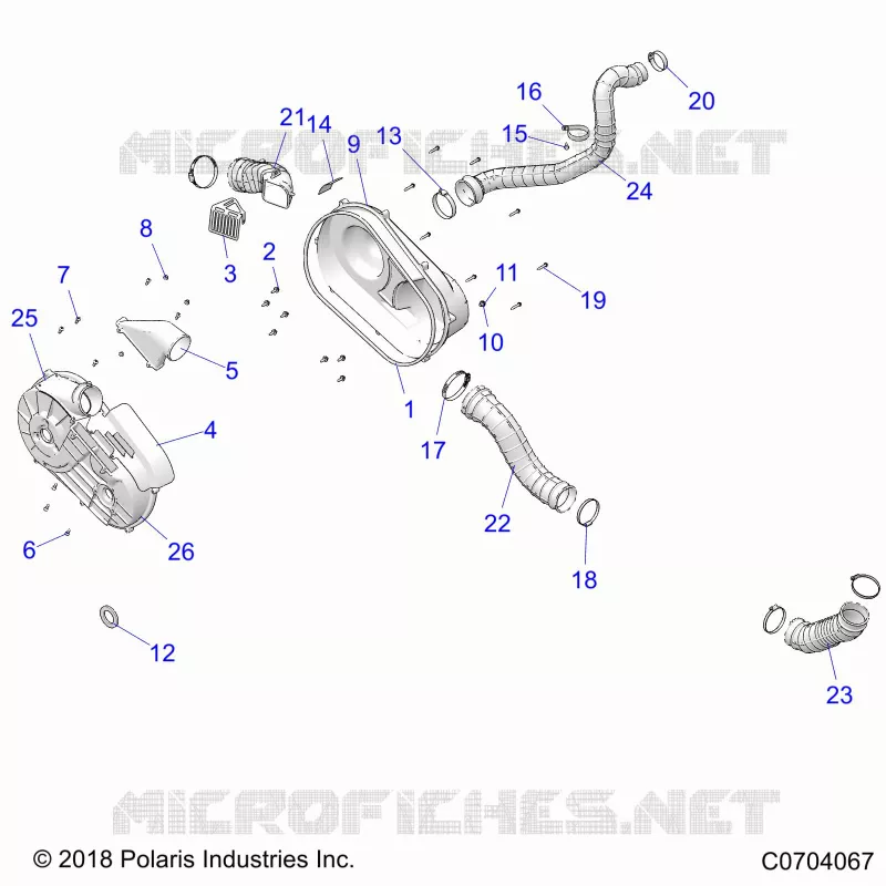 DRIVE TRAIN, TAPA DEL EMBRAGUE AND DUCTING