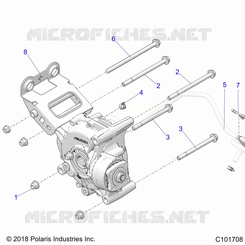 TREN, GEARCASE MOUNTING, REAR