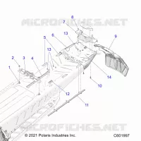 CHASSIS, REAR, MISC. COVERS AND SNOWFLAP- S22TFD8RS/8RE ALL OPCIONES (C601997)