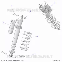 SUSPENSION, REAR MONTAJE DE DESCARGA