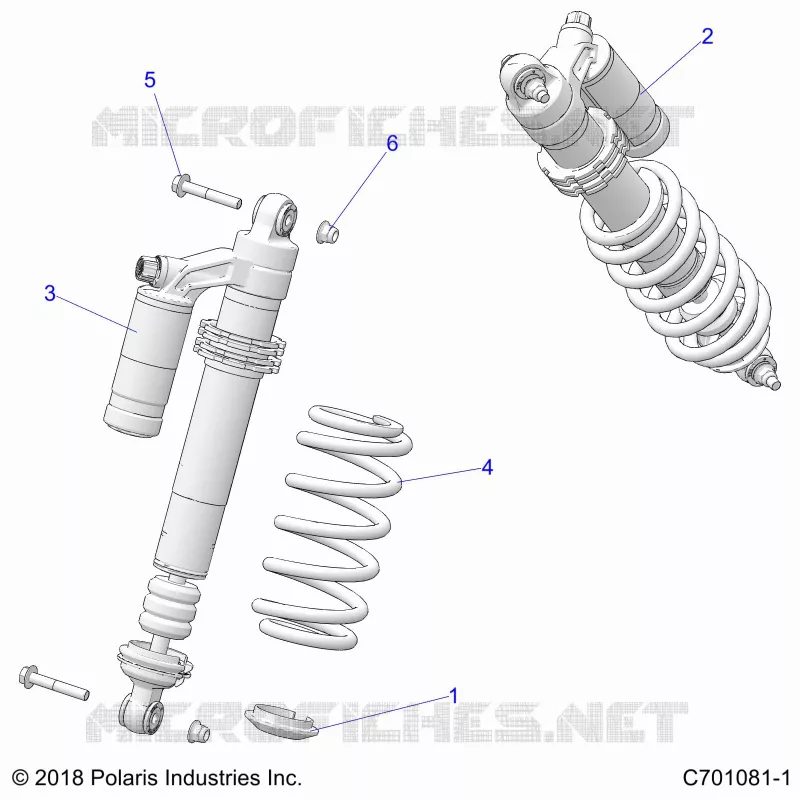 SUSPENSION, REAR MONTAJE DE DESCARGA