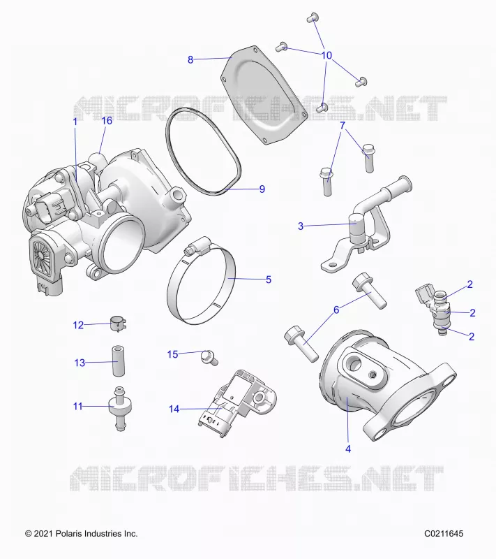 ENGINE, CUERPO DE MARIPOSA AND FUEL RAIL