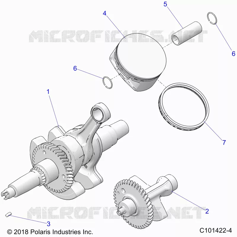 ENGINE, CIGUEÑAL, PISTON AND BALANCE SHAFT