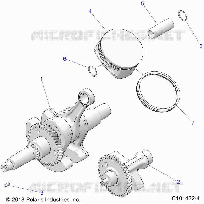ENGINE, CIGUEÑAL, PISTON AND BALANCE SHAFT
