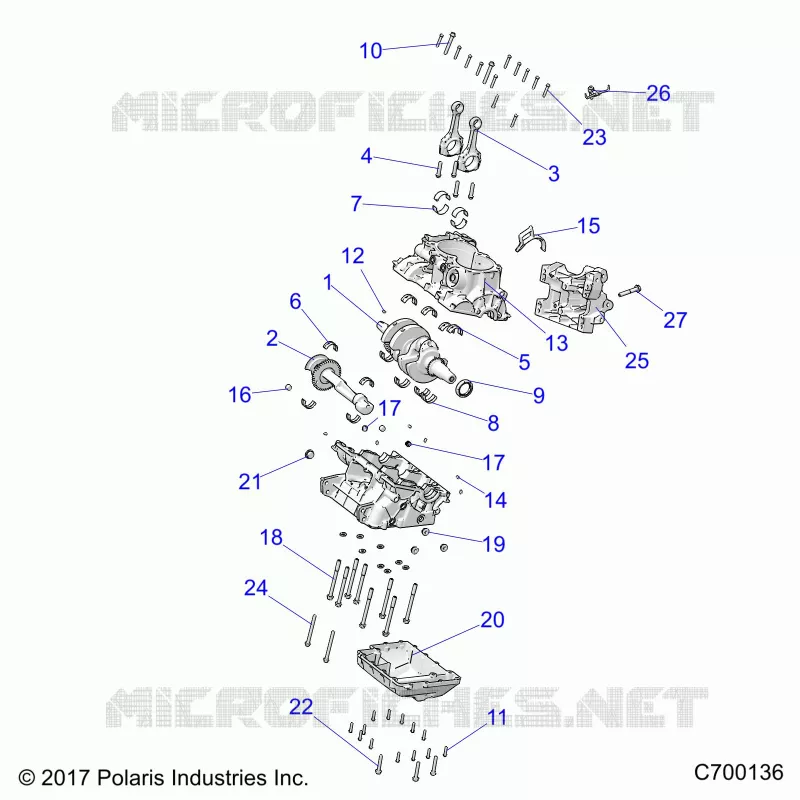 ENGINE, CRANKCASE AND CIGUEÑAL