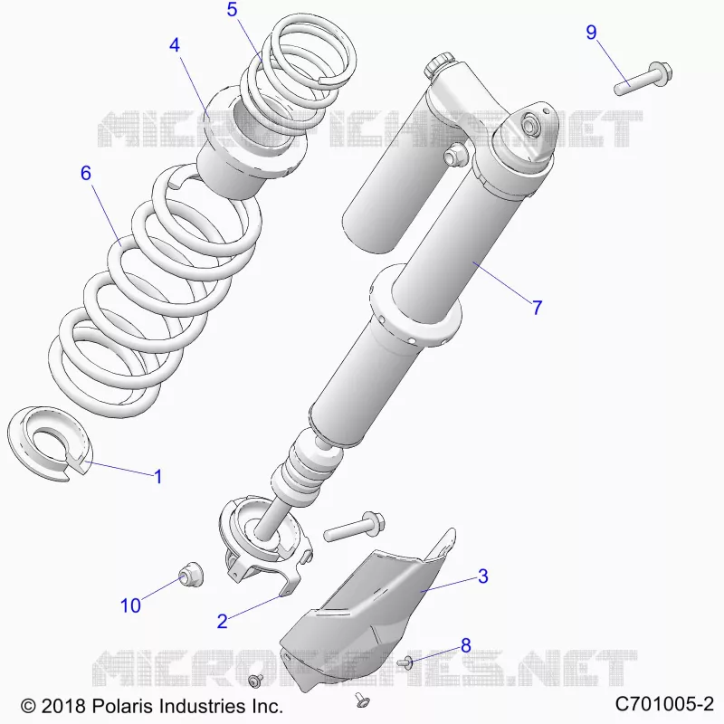 SUSPENSION, REAR MONTAJE DE DESCARGA