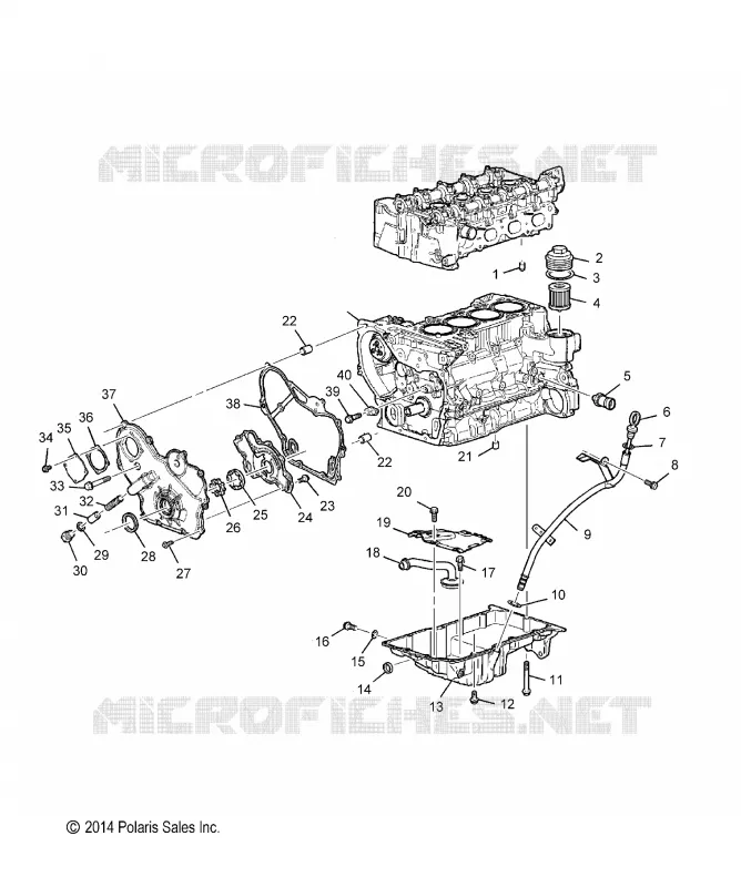 ENGINE, BOMBA DE ACEITE, PAN, AND RELATED PARTS